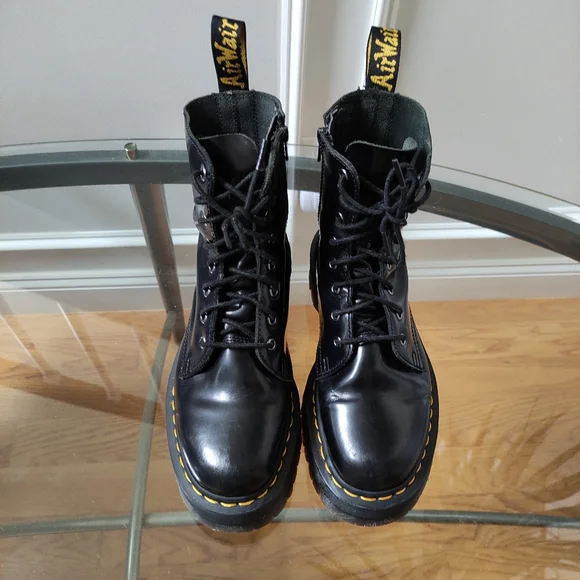 Dr Martens Jadon Platform Combat Boots Men's 7 Fit Women's 8.5 - Picture 2 of 13